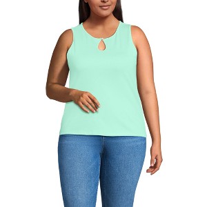 Lands' End Women's Supima Keyhole Tank - 1 of 4