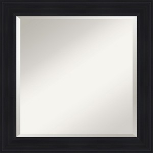 Amanti Art Abbey Black Beveled Framed Bathroom Vanity Wall Mirror - 1 of 4