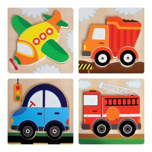 Master Pieces Puzzles Chunky Wooden Puzzles – Set of 12 (6" x 6") - 1 of 4