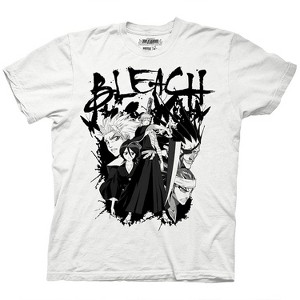 Mens Bleach Manga Anime T-Shirt - Bleach Ichigo Kurosaki Mens Fashion Shirt - Bleach Tee (White, Medium) - 1 of 4