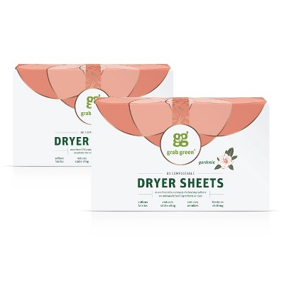 Grab Green Classic Dryer Sheets, Gardenia Scent