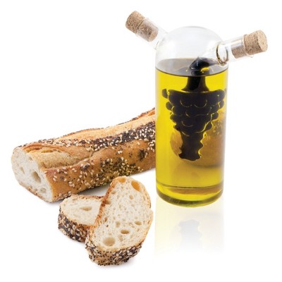 TRUE Napa Olive Oil & Vinegar Cruet with Cork Stoppers for Salad Bar, Appetizers, Picnic, Wedding, Kitchen Gifts, Hand-blown Glass, 9 oz & 1.6 oz — фото 5