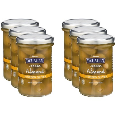 DeLallo Stuffed Almond Olive - Case of 6 - 5.8 oz