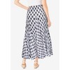 Woman Within Plus Size Pull-On Elastic Waist Crinkle Printed Skirt - 3 of 4