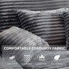 Dolonm 75" Deep Seat Lazy Sofa,Corduroy Sleeper Sofa Bed & Cloud Lounge Chair,High-Resilience Sponge,4 Pillows,for Living Room/Office - 4 of 4