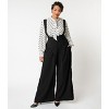 Unique Vintage Women's Plus Wide Leg Rochelle Suspender Pants - 4 of 4