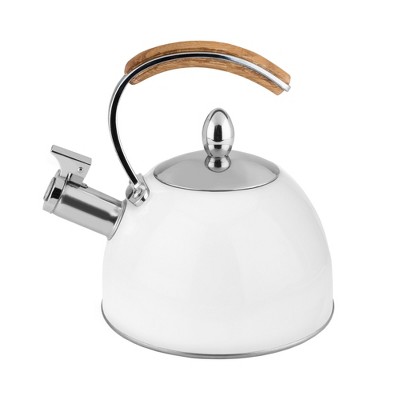 Kook Stovetop Gooseneck Kettle With Thermometer, 3 Ply Stainless Steel  Base, 27 Oz, Black : Target