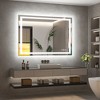 Keonjinn LED Bathroom Vanity Wall Mirror, 3 Color Temperatures Dimmable, Frontlit & Backlit, Double Lights Strips - 2 of 4