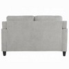 Royal Hampton Loveseat, Track Armrest, 58 Inch, Gray Fabric w Tufted Backrest - 4 of 4