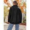 Coolmee Womens Fall Winter Oversized Leather Jackets Faux Suede Fashion Motorcycle Coats Outfits Clothes Tops S Black - 4 of 4