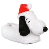 Peanuts Snoopy Santa Hat Character Adult House Slippers OSFM White - 2 of 4