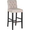 Tiffany Tufted Bar Stool - Taupe/Artic Grey - Safavieh - 3 of 4