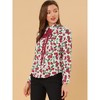INSPIRE CHIC Women's Point Collar Long Sleeve Floral Shirt - 4 of 4