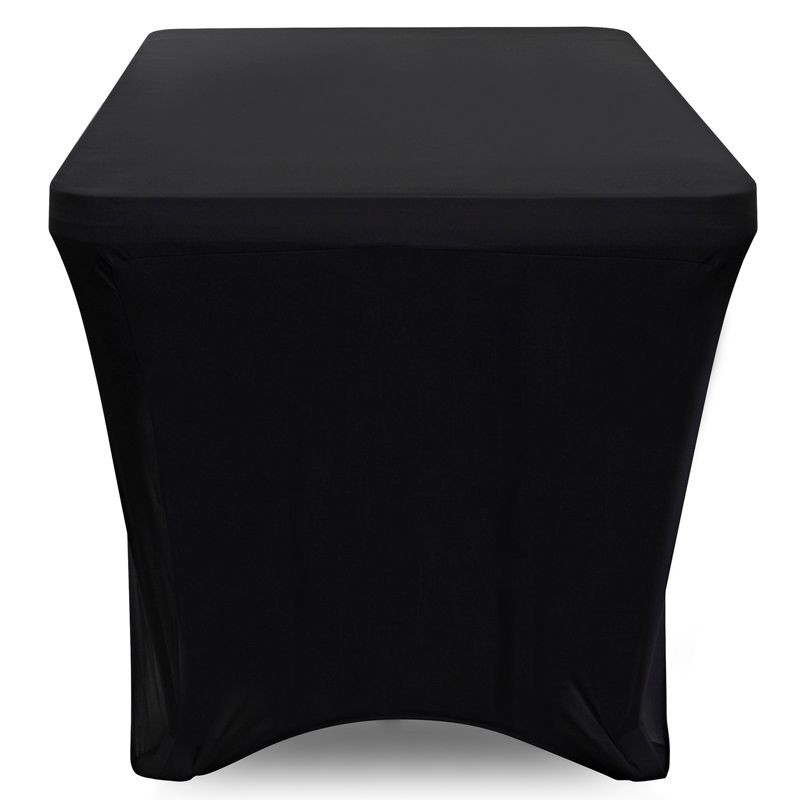 Lann's Linens Fitted Tablecloths for Rectangular Tables - Wedding, Banquet, Trade Show Polyester Cloth Fabric Cover, 3 of 4
