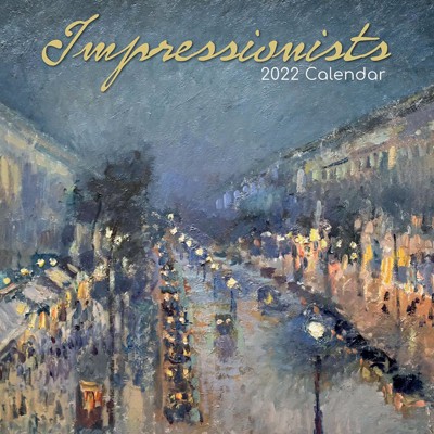 The Gifted Stationery 2021 - 2022 Monthly Wall Calendar, 16 Month, Impressionists Painting Art Theme with Reminder Stickers, 12 x 12 in