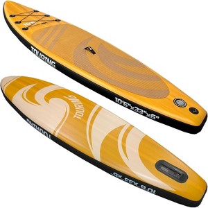 Acekool 11'×33" Inflatable Stand Up Paddle Board for Adults, Stable SUP with Accessories, Backpack, Pump, Adjustable Paddle, Fin - 1 of 4