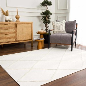 Hauteloom Amani White Washable Area Rug - 1 of 4