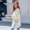 Women's Long Cutout Open Front Lightweight Cardigan - Cupshe - 4 of 4
