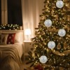 SEVOBAL Tree Ornaments 6PCS Set Glass Christmas Ball Ornaments 3.9" Tree Hanging Decor Holiday Party Set Xmas Tree Accessories, White, 3.9"*3.9"*3.9" - 2 of 4