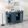 Modern Sideboard Decorative Storage Cabinet, CENGHU Wooden Console Table Coffee Bar Cabinet with 4 Doors for Living Room, Kitchen, Bedroom, Hallway - 4 of 4