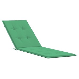 vidaXL Green Deck Chair Cushion, Durable and Weather-Resistant Oxford Fabric, Comfortable Foam Filling, Versatile for Outdoor Space - 1 of 4