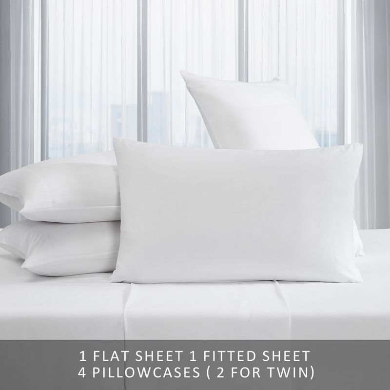 Kenneth Cole New York Brushed Microfiber Sheet Sets (Solid -White)-Full, 5 of 9