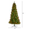 Nearly Natural 9-ft Norway Mixed Pine Artificial Christmas Tree with 650 Clear LED Lights, Pine Cones and Berries - 2 of 4