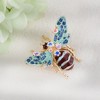 Anna-Kaci Crystal Rhinestone Bee Crystal Rhinestone Brooch Pin - Elegant Enamel Insect Flower Jewelry for Women & Men - 2 of 4