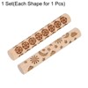 Unique Bargains Wood Clay Grain Texture Carved Fine Baking DIY Rolling Pins 2 Pcs - 3 of 4