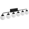 POWLIG Modern Vanity Light Fixture - Bathroom Mirror Lighting with Milk White Glass Globe Shades - 2 of 4
