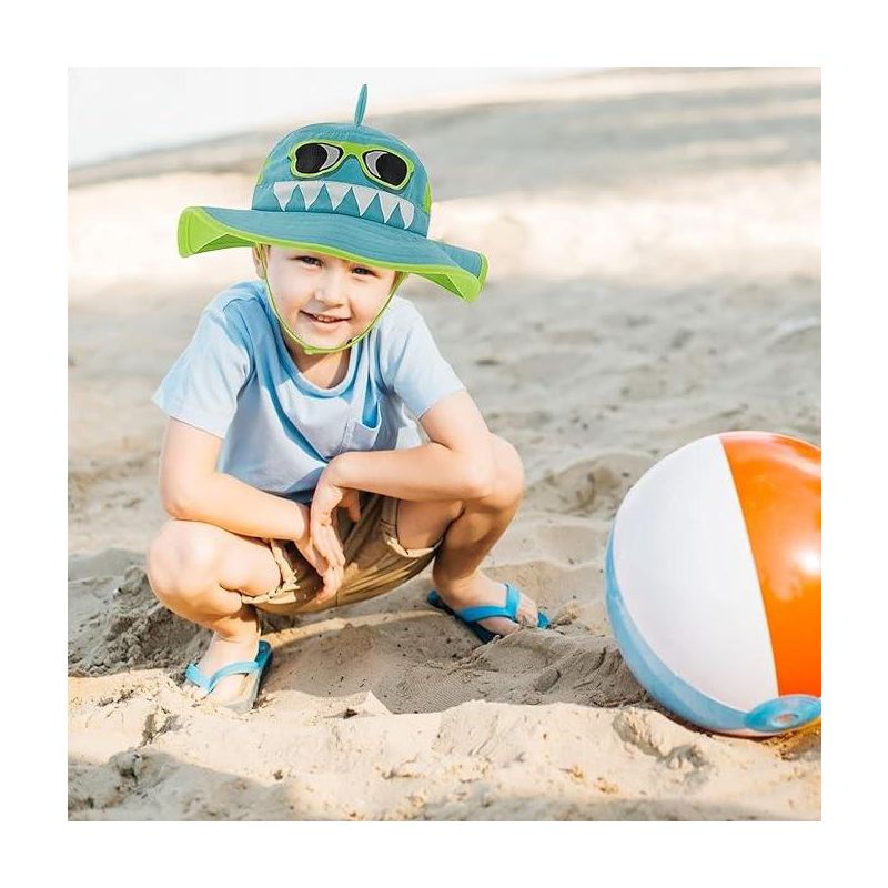 Addie & Tate Kid's Sun Hat for Boys and Girls with UV Protection, Toddlers and kids Ages 2-7 Years (Shark), 2 of 4
