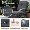 UPHA 6-Piece Patio Outdoor Wicker Swivel Rocking Chair Set with Side Table and Cushions - 3 of 4