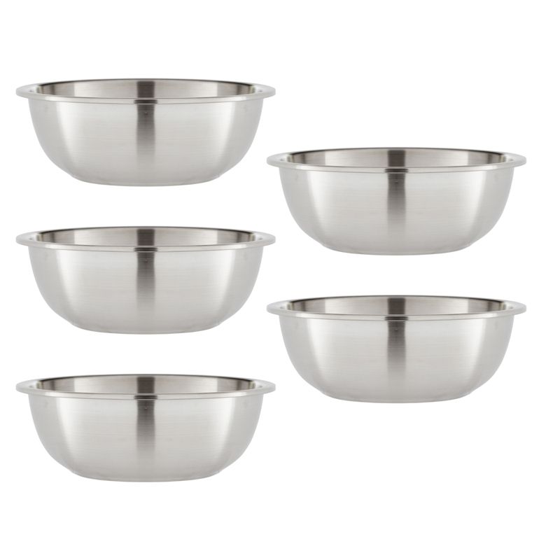 Okuna Outpost 1.2 Qt Stainless Steel Mixing Bowls for Kitchen, Baking, Cooking Prep, 5 Piece Set, 4 of 7