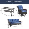 Buenhomino 4 Pieces Patio Furniture Set with Swivel Chairs, High Back Wicker Rattan Sofa with Thick Cushion and Coffee Table, Outdoor Conversation Set - 3 of 4