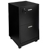 Lavish Home 2-Drawer File Cabinet with Lock and Rolling Wheels - 2 of 4