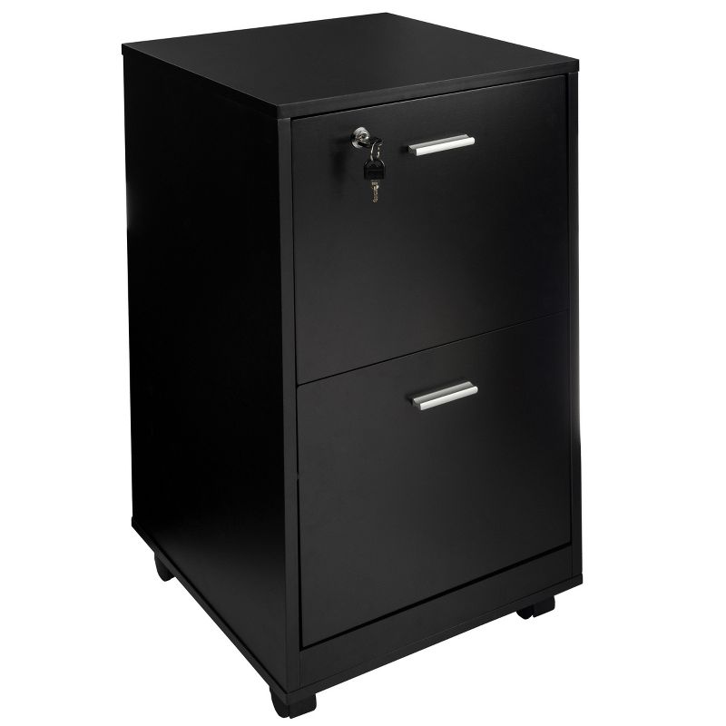 Lavish Home 2-Drawer File Cabinet with Lock and Rolling Wheels, 1 of 13