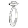 Pompeii3 .86Ct Pave Diamond Halo Engagement Ring Lab Created White, Yellow, or Rose Gold - 2 of 4