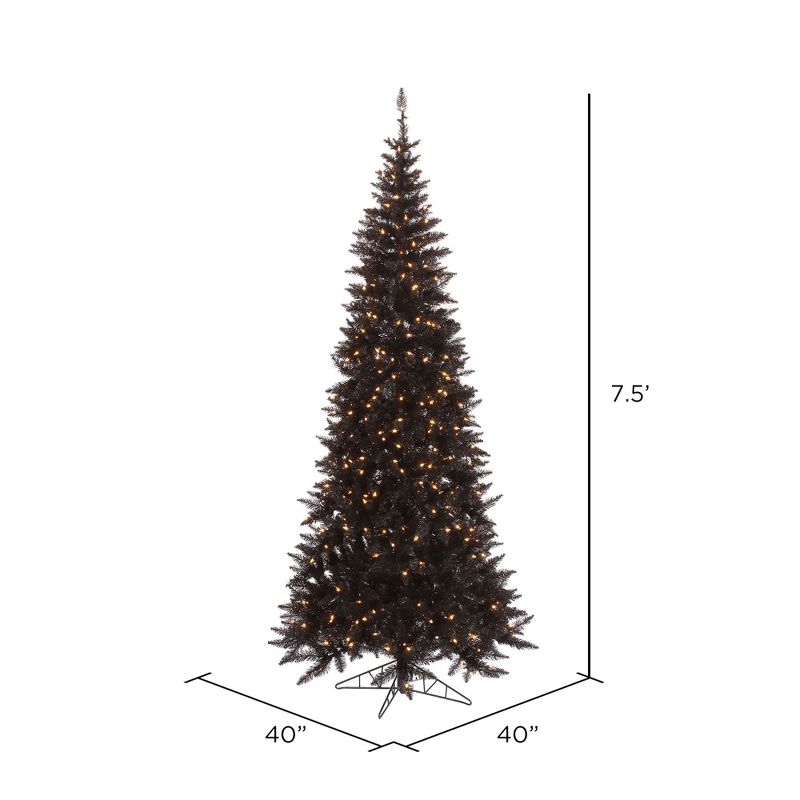 Vickerman Black Fir Slim Artificial Christmas Tree, 2 of 4