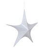 Northlight Tinsel Foldable Glitter Christmas Star Outdoor Decoration - 30" - White - 3 of 4