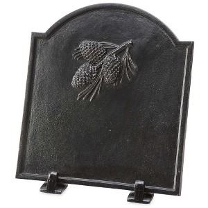 Plow & Hearth Cast Iron Fireplace Fireback with Pine Cone Design - 1 of 1