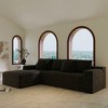 104" Cloud Corduroy Upholstered Modular L-Shaped Sectional Sofa with Chaise, Deep Seats, No Assembly - 3 of 4