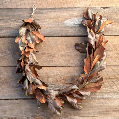 Park Hill Collection Bronzed Magnolia Leaf Garland