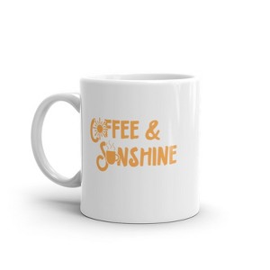 Crazy Dog T-Shirts Coffee And Sunshine Mug Funny Cute Caffeine Lovers Shining Sun Graphic Novelty Cup-11oz - 1 of 4