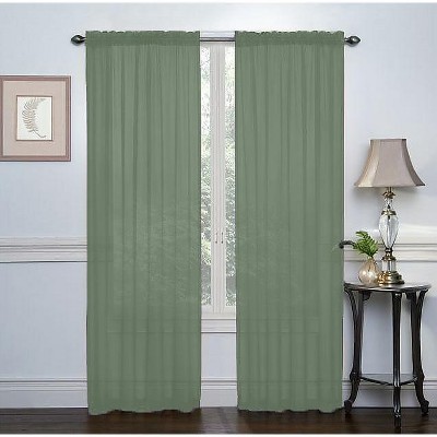 GoodGram 2 Pack Luxurious Voile Rod Pocket Sheer Window Curtain Panels