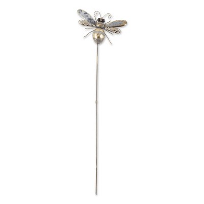 10.25" Iron Bee Garden Stake Silver - Zingz & Thingz