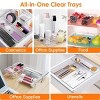 Racxily 25Pcs Clear Plastic Drawer Organizers Set 4 Sizes Desk Drawer Dividers Trays Storage Bins - 2 of 4