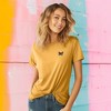 Dalix Butterfly Embroidered Cotton Relaxed Fit Short Sleeve Crewneck Tee Shirt Women - 2 of 4