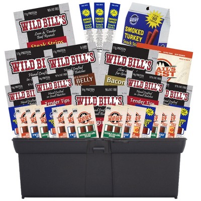 Wild Bill's Multi-Brand 30-Piece Sampler Gift Tool Box (jerky, sticks and more)