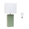 21" Monaco Avenue Modern Leather Table Lamp - Elegant Designs - 3 of 4