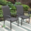 3pc Patio Conversation Set with Wicker Rattan Chairs & Square Coffee Table - Captiva Designs: Outdoor Seating Clearance - 3 of 4